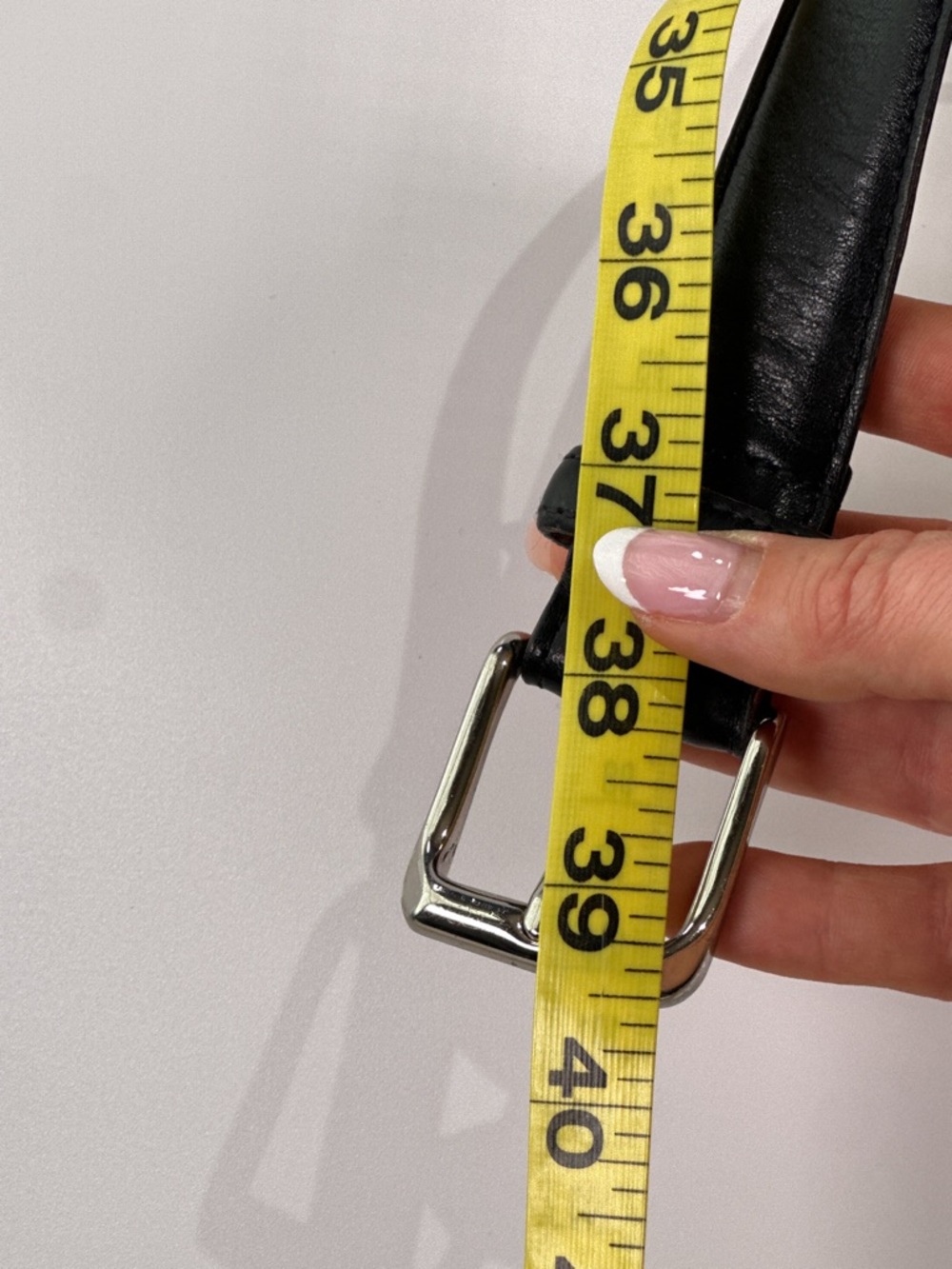 Vintage Coach USA Made 34 Black Leather Belt 5951 - Picture 9 of 10